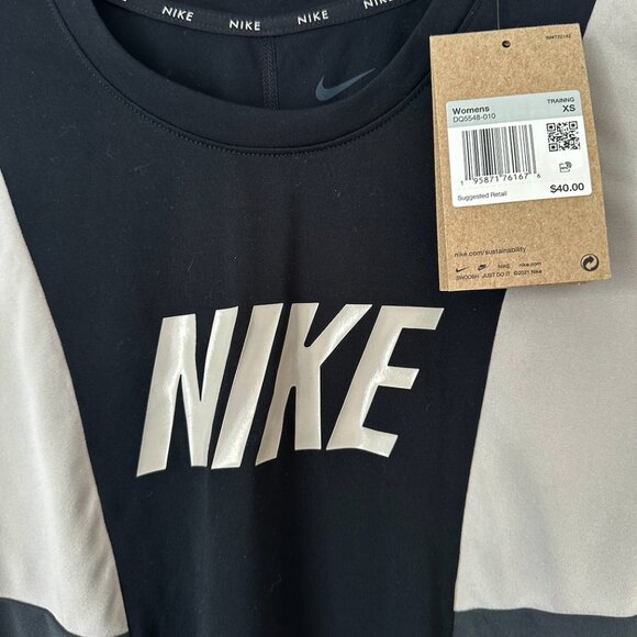 Women's crop top Nike Dri-Fit One Colorblock - Picture 3 of 5